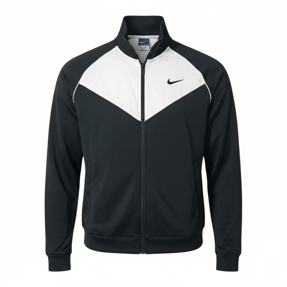 Nike Aeroswift Jacket Womens XL Black White Full Zip Fleece Sweater Track